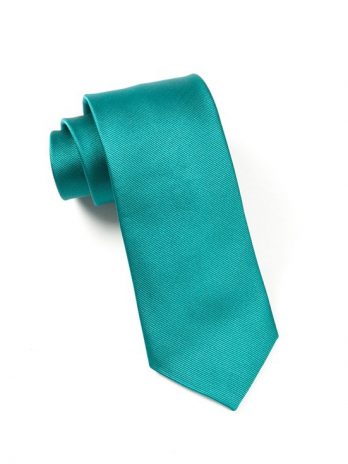 Grosgrain Solid Green Teal Tie