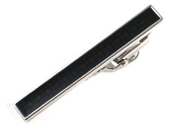 Mosaic Pinch Clasp Black Tie Bar