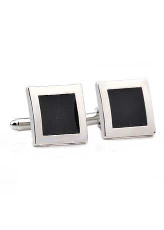 Mens Simple Square Cufflinks Jewelry Business Party