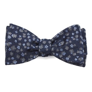 Free Fall Floral Navy Bow Tie