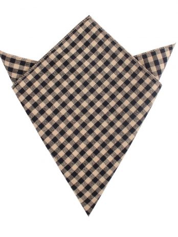 Khaki_Black_Gingham_Blend_Pocket_Square