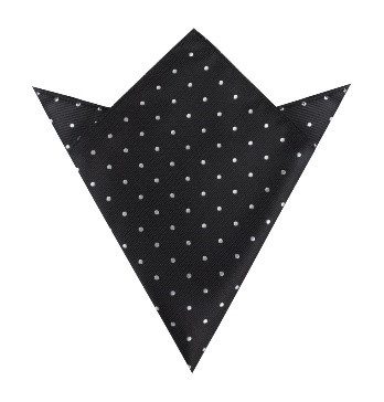 Bond Black Polka Dots Pocket Square