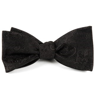 Ceremony Paisley Black Bow Tie