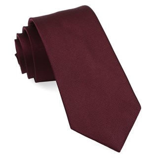 Grosgrain Solid Burgundy Tie
