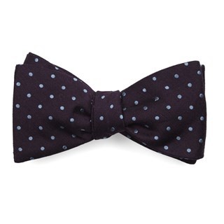 Dotted Dots Eggplant Bow Tie